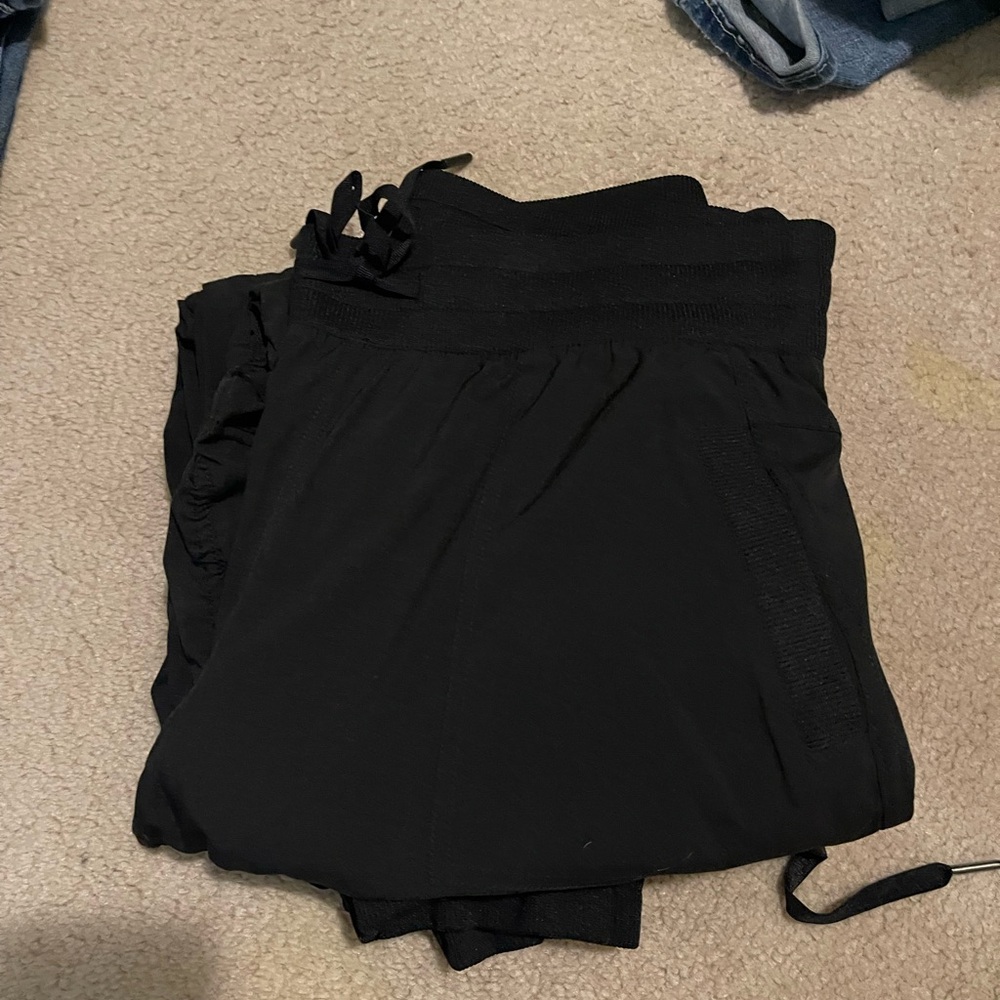 2 pairs size large Black Kyodan ruched leg athletic Pants